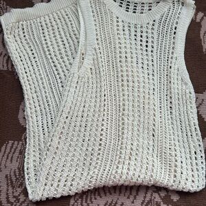 Amazon Maxi Knit Body-con Cream Swim Coverup